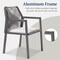 Best Choice Products Set of 2 Indoor/Outdoor Aluminum Woven Rope Dining Chairs w/ Armrests